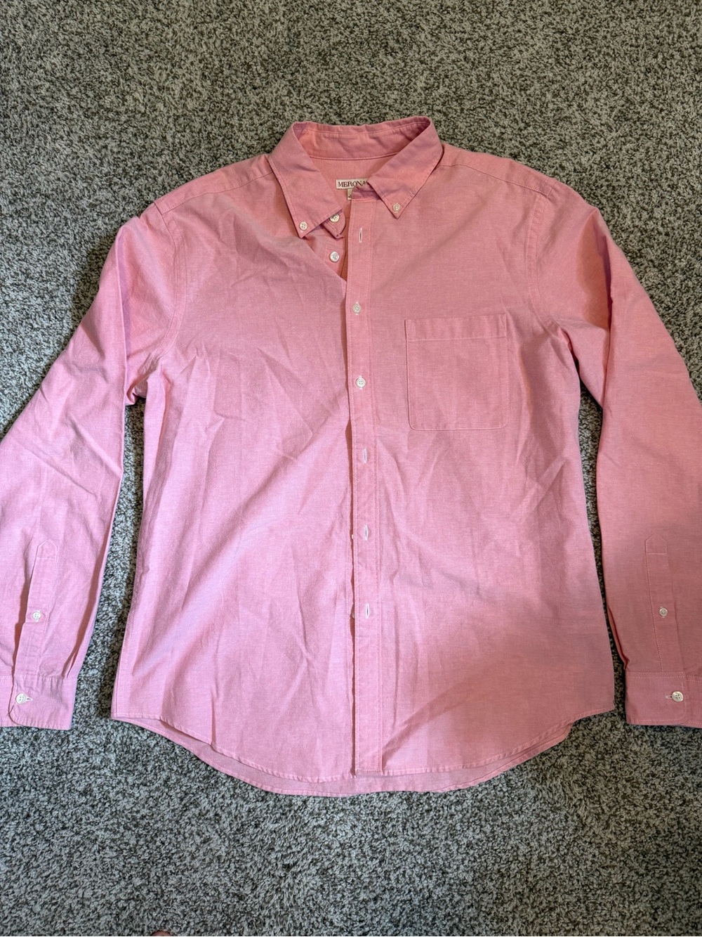 Merona Pink Long-Sleeve Button-Down Shirt